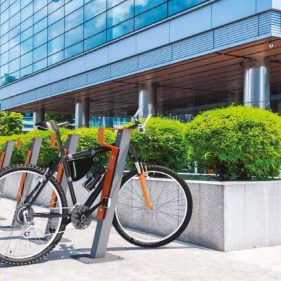 Bike stand and locking post